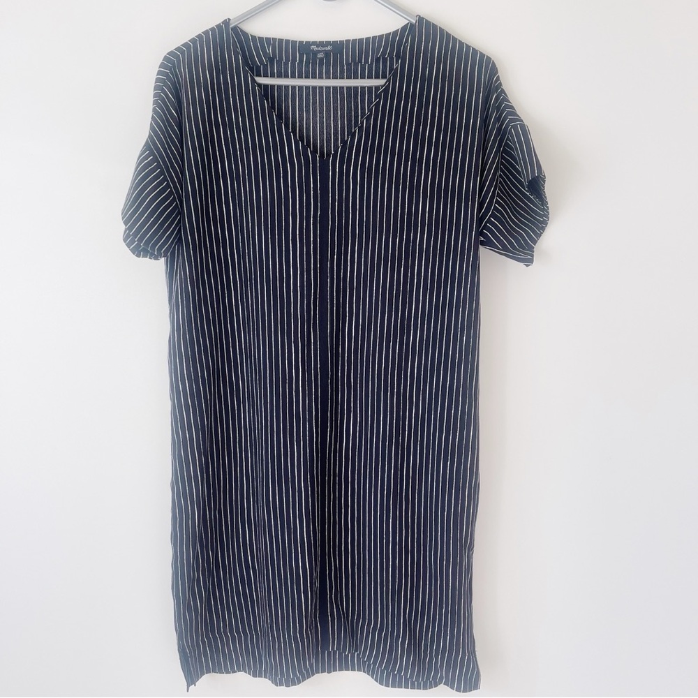 Madewell Navy Blue White Stripe Dress Size XXS